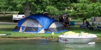 Camping on Lake Austin